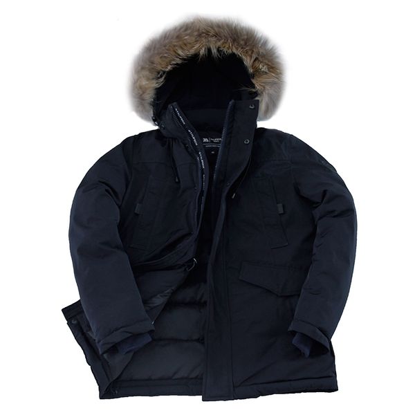 

2019 new winter parka men thick warm padded coat real raccoon fur winter jacket plus size overcoat long coat -25c russian size, Tan;black