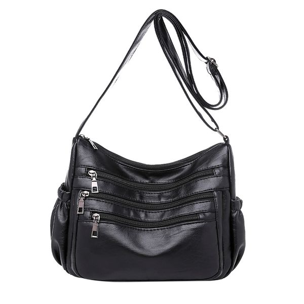 

maison fabre large leather bag for women shoulder handbag ladies casual double zipper big tote female 1018