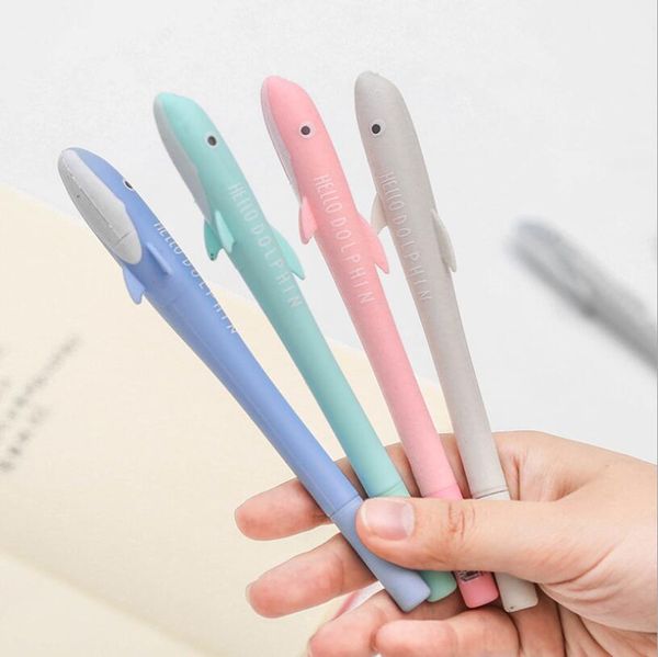 

Cartoon Dolphin School Office Stationery Gel Pen Handles Creative Cute Gift Supply