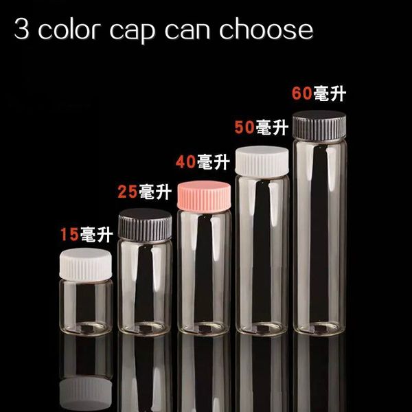 

8pcs 15/25/40/50 / 60ml стеклянные бутылки желающ бутылки банки бутылочки для специй хранения с 3-х цветов пластиковые cap свадебные home de