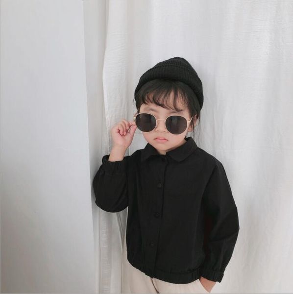 

2019 new wholesale girls autumn full sleeve fashion girls coat 2-7 years hw439, White;black