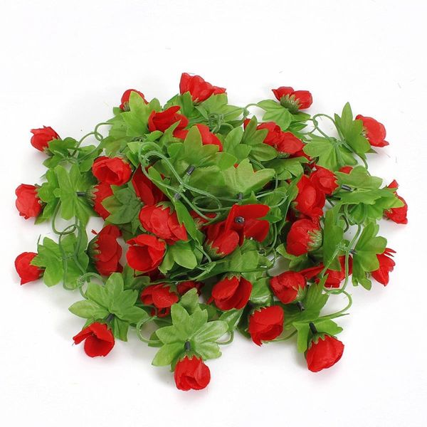 

artificial flower garland roses garland wall home party garden decor red
