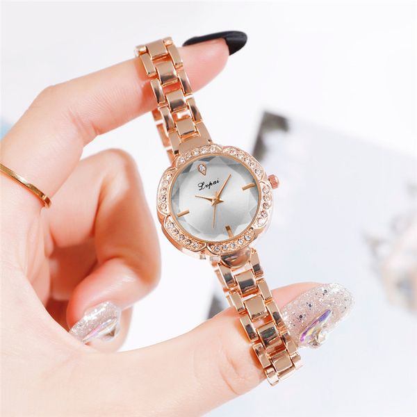 

women watches new lvpai rose gold silver ladies bracelet watch lady quartz dress wristwatch clock female a4, Slivery;brown