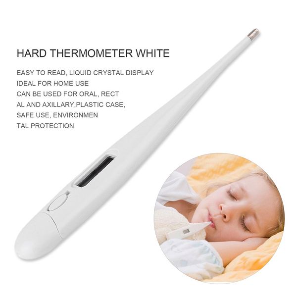 

digital lcd heating baby thermometer tools kids baby child body temperature measurement, Black;white