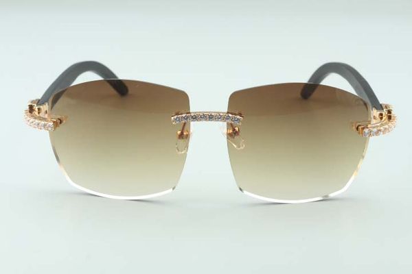 

new pure diamonds large quality sunglasses natural black temples, glasses wooden direct factory fashion t4189706a-1 mmtvt, White;black