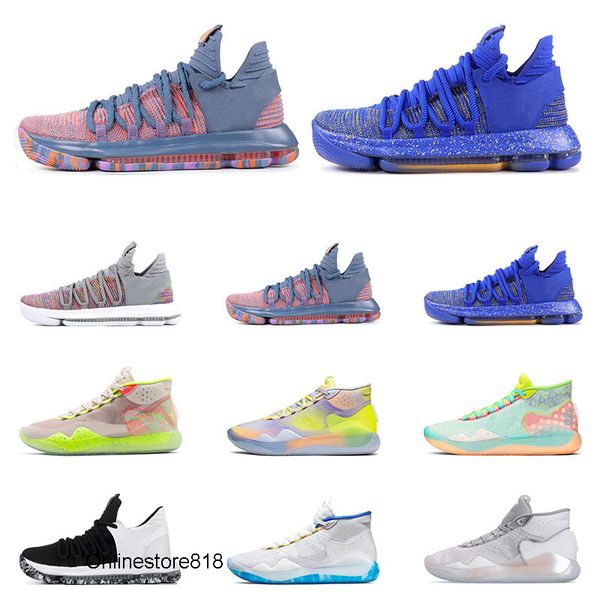 

2020 new kd 10 12 men basketball shoes black white finals wolf grey warriors home eybl 90ss kid all trainers sports sneaker size7-12