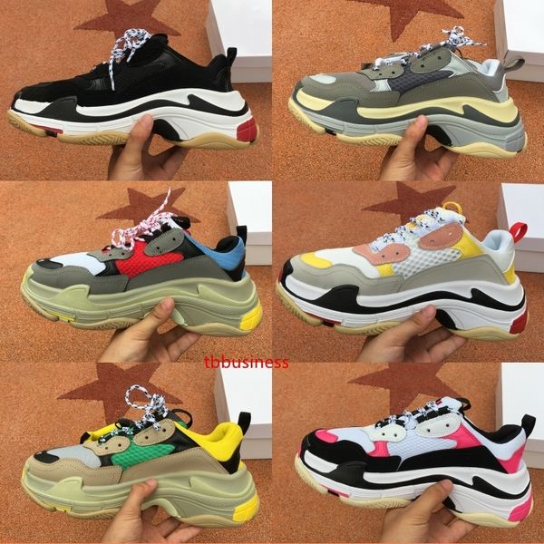 

2019 multi luxury triple s designer old dad fashion sneaker combination platform soles mens womens casual shoes size 36-45