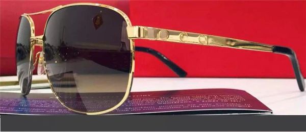 

new men brand designer sunglasses square sunglasses screws logo legs t8200881 france designer retro style gold plated mirror lens, White;black