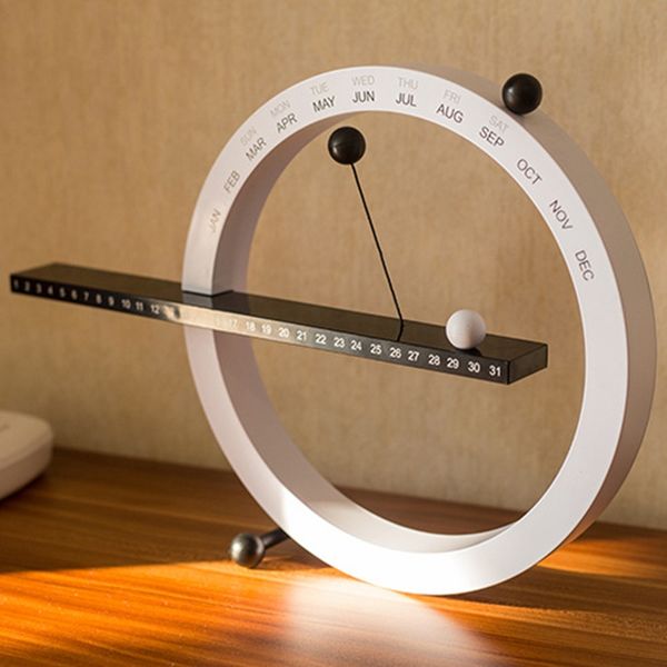 

creative magnetic ball wall clock perpetual wall calendar novelty home decor european style living room bedroom ornaments