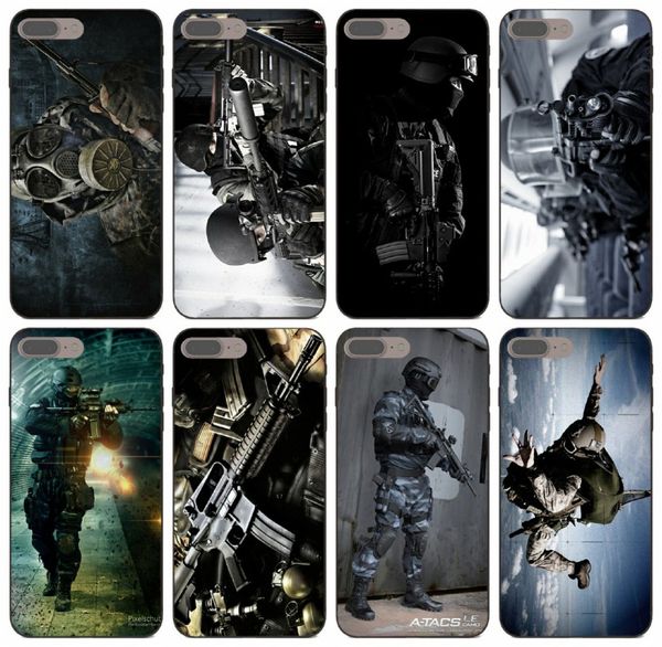 

[tongtrade] tactical swat gear pattern case for iphone 11 pro max x xr xs 8 7 6s 5s plus samsung a6 a60 a6s honor 5a 5c lg k12 fashion case
