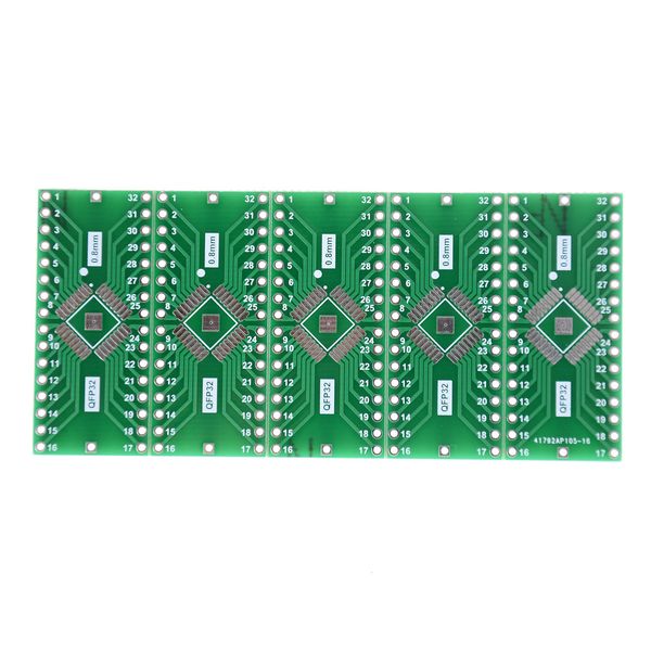 

5pcs tqfp/lqfp/eqfp/qfp32 0.8 mm к dip32 адаптер pcb доска конвертер