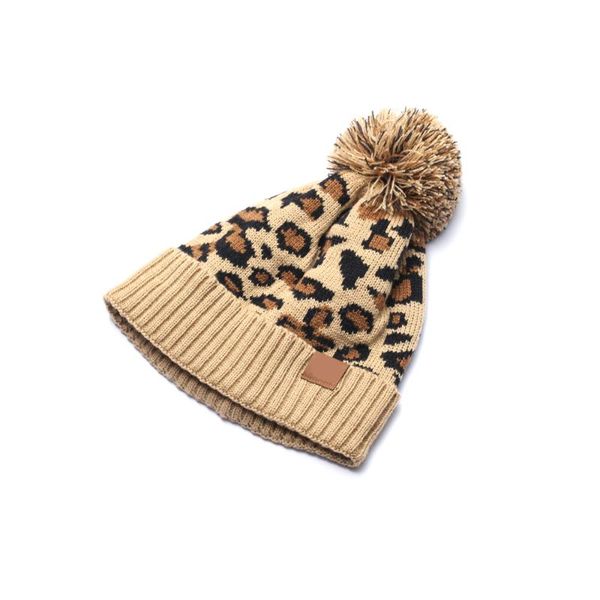 

knitted leopard beanie winter hat fashion fall thick warm bonnet skullies beanie soft knitted with tag, Blue;gray