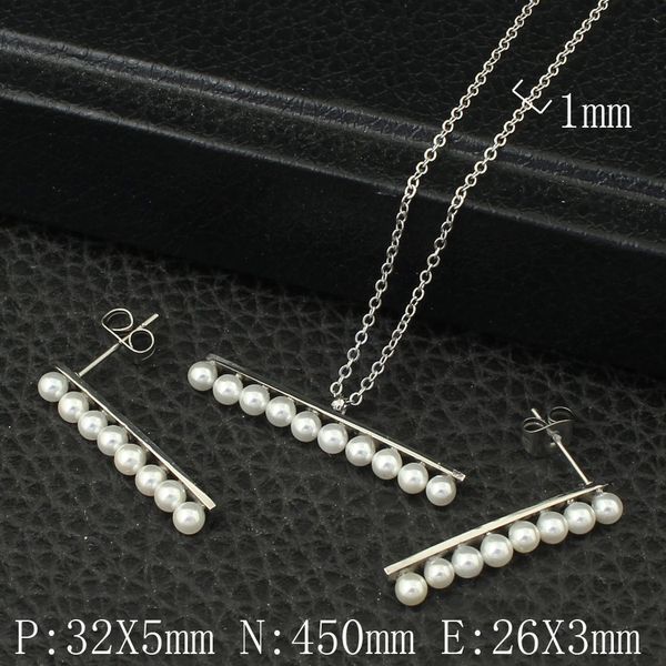 

silver color stainless steel jewelry 45cm necklace stud earrings sets supernova sales for women sbjzbqca