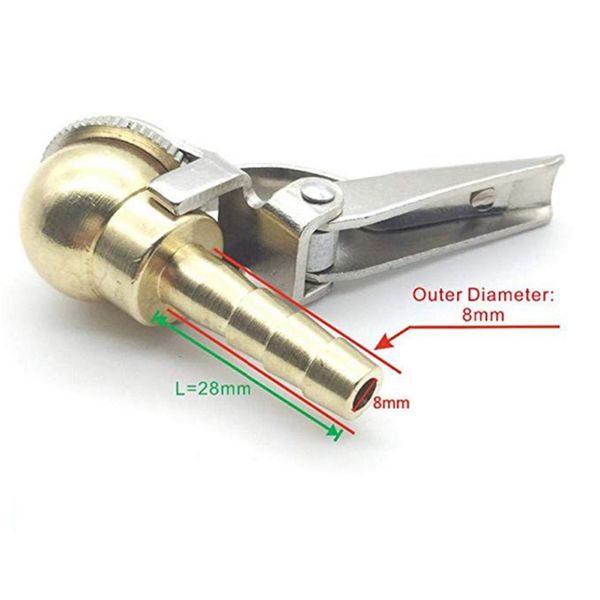 

1pcs car ball tire inflator air chuck tire gauge with clip for car repair tools repair tool new