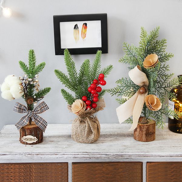 25cm Small Christmas Table Top Desk Artificial Mini Xmas Tree