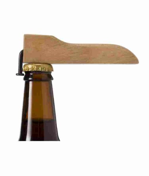

creative magnet beer bottle corkscrew coke juice beverages opener wooden handle with nail design environmental practical