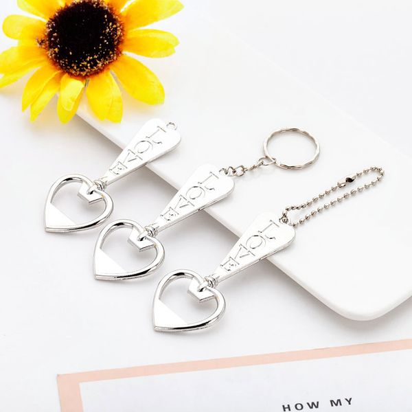 

love heart keychain bottle opener keyring beer opener for wedding party gift favors