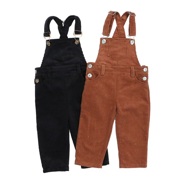 

2020 latest baby girl romper solid cotton overalls spring summer loose toddler pocket jumpsuit boutiqu fashion style long pants, Blue