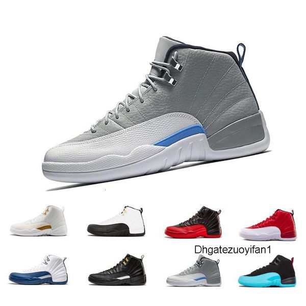 

12s midnight black gym red flu game men basketball shoes new 12 gamma blue chris class of 2003 sneakers