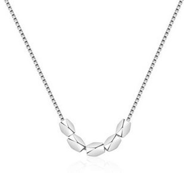 

s925 silver jewelry necklace female dongdaemun simple temperament millet grain beans clavicle chain matching decoration