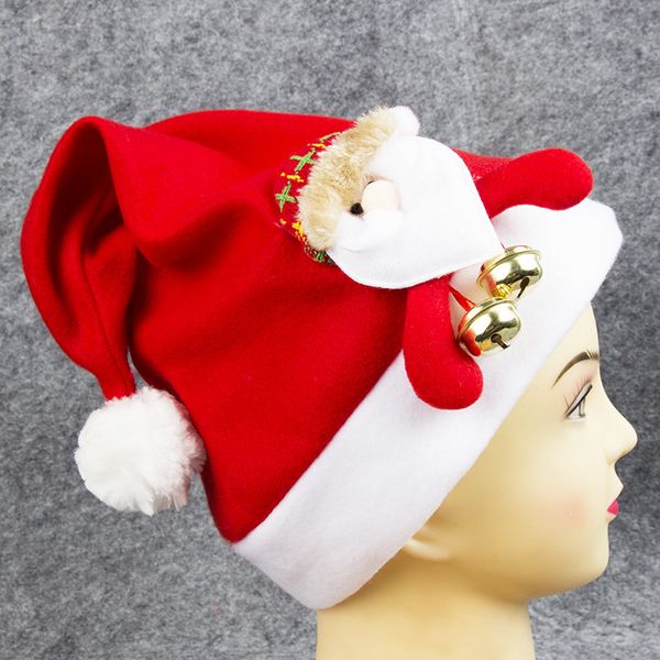 

navidad snowman santa claus hat dhildren christmas hat with bell christmas party decorations gifts