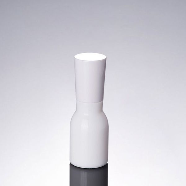 

40ml white glass lotion pump bottle empty refillable cosmetic containers packaging fast shipping