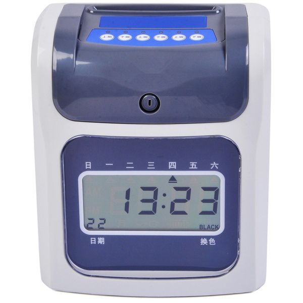 

electronic punch card machine english button card paper attendance machine mechanical time clocks with built-in battery