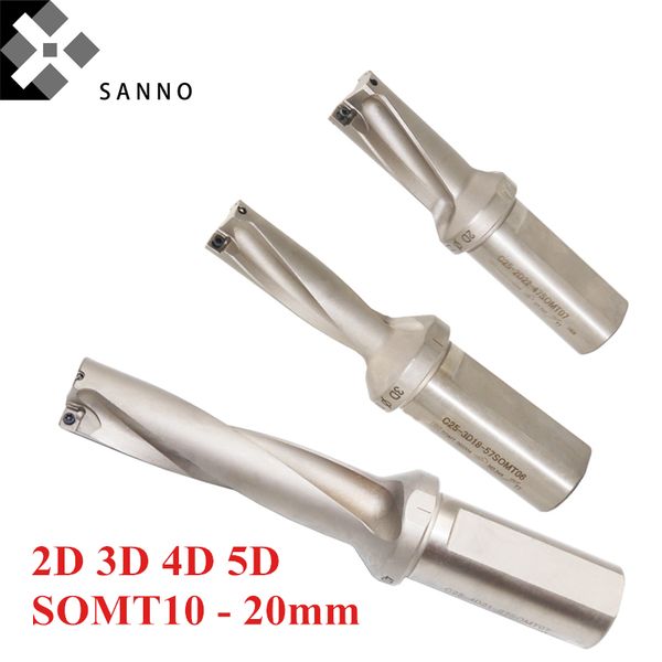 

somt10, 10.5, 11.5, 12.5 - 20mm fast drilling tool 2d / 3d/ 4d / 5d indexable u drill bit cnc machine flush drill quick