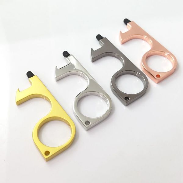 

бесконтактный handfree отпирания двери бутылок сенсорный экран цинковый сплав гигиены рук брелок двери открывалка