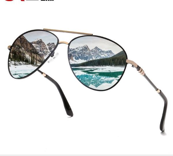 

мужские поляризованные очки с металлическим каркасом модные солнцезащитные очки для вождения с ультрафиолетовыми лучами модные солнцезащитны, White;black