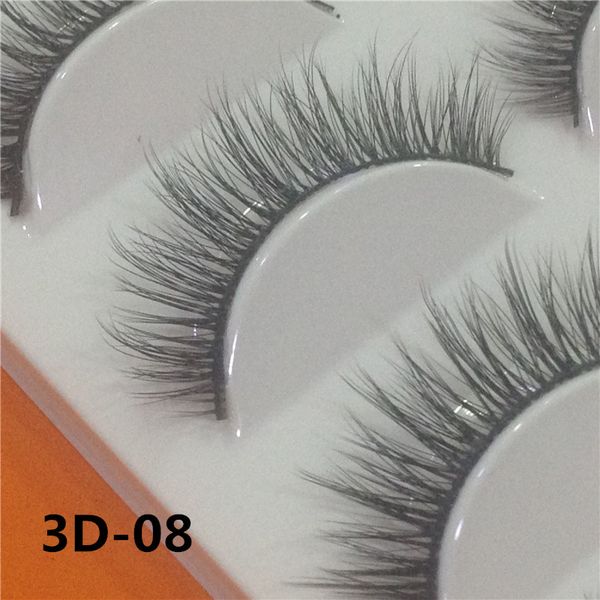 

5 пар 3d ручной поддельные ресницы natural long thick daily макияж толстые крест ресницы глаз lashes