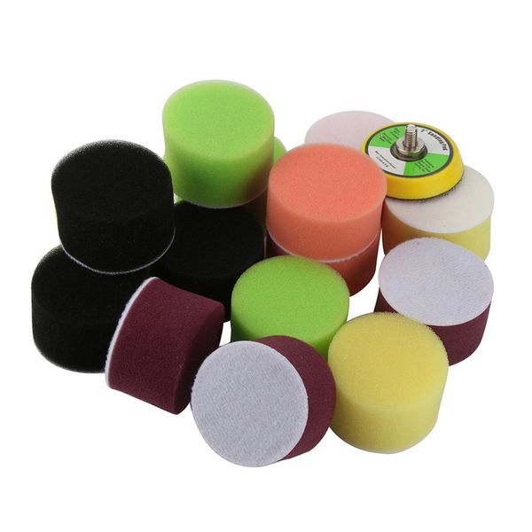 

new car maintenance sponge tool 16pcs 2inch sponge buff polishing pad kit car polisher polishing pad backer tool