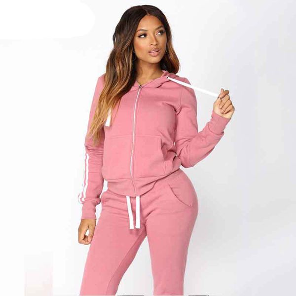 

running set pants gym clothing women tracksuit crop hoodies sweatshirt sets leisure wear casual ladies suit zipper