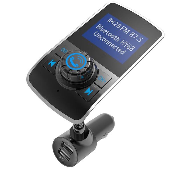 

wireless car mp3 player 1.44inch screen dual usb car charger support bluetooth hands-phone