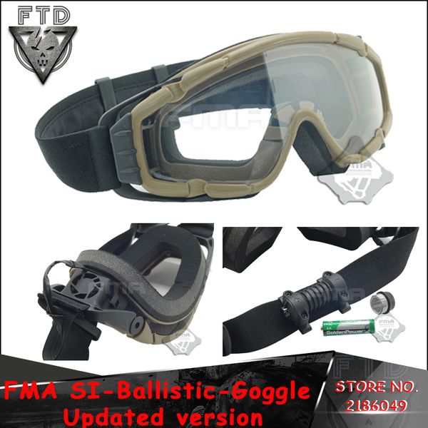 

fma si-ballistic-goggle updated version fan version paintball tactical glasses tb885