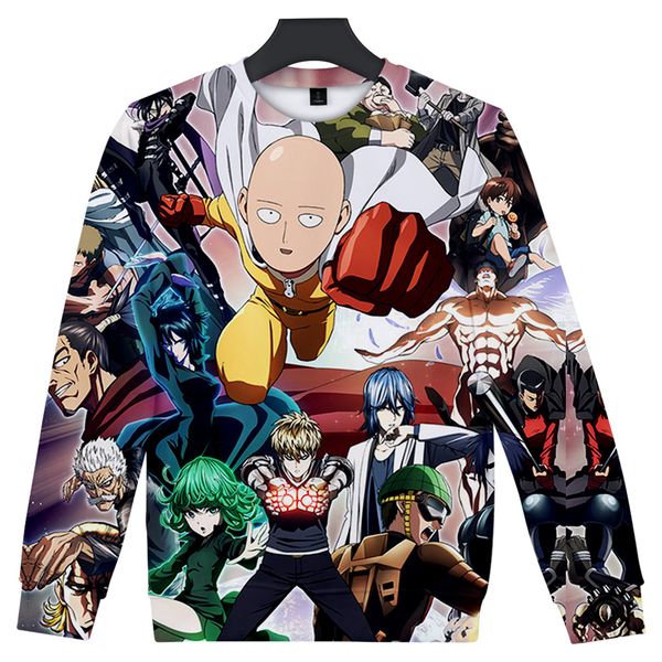 

2019 one punch man season 2 hoodie sweatshirt men/women casual one punch man season 2 fashion street style long sleeved hoody, Black