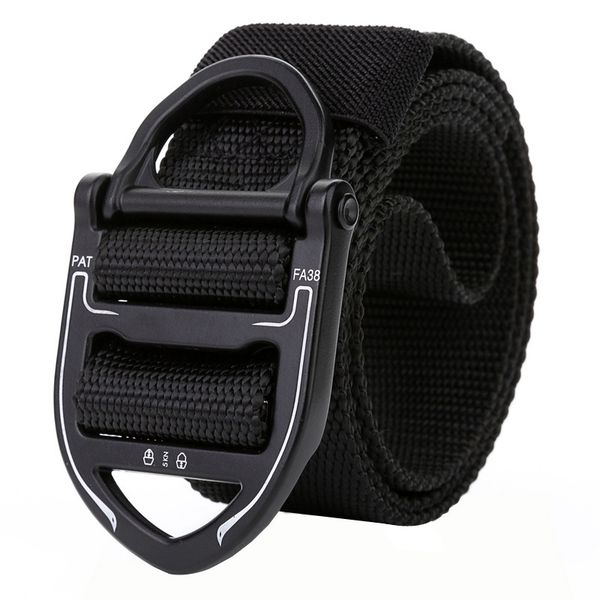 

outdoor tactics sports men belt nylon smooth buckle belt multifunction weaving casual, Black;brown