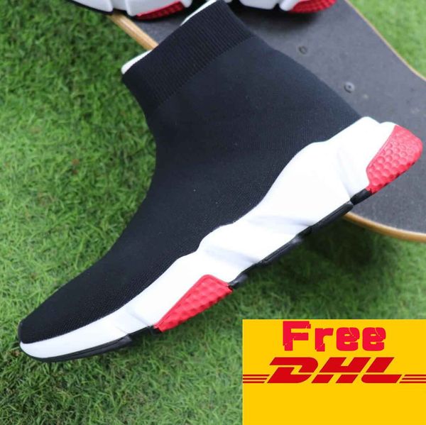

dhl paris ace designers casual sock shoes speed trainer black red triple black fashion socks sneakers trainer cdg casual shoes 112104