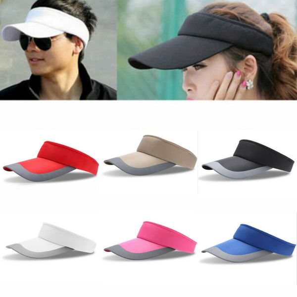 

visors 2021 sports sun visor hat sunscreen empty golf tennis caps casual outdoor, Blue;gray