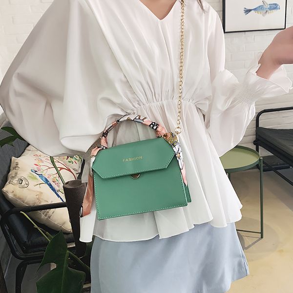 

ocardian handbag new fashion bag for 2019 women one-shoulder small square bag scarf wild chain lady messenger dropship may8