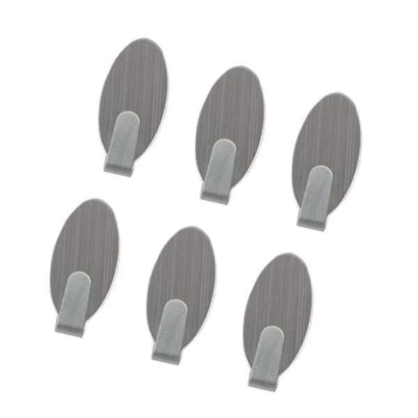 

door hook 6pcs wall key holder decorative hooks for towel kitchen self-adhesive stainless steel hook coat hangers egp030