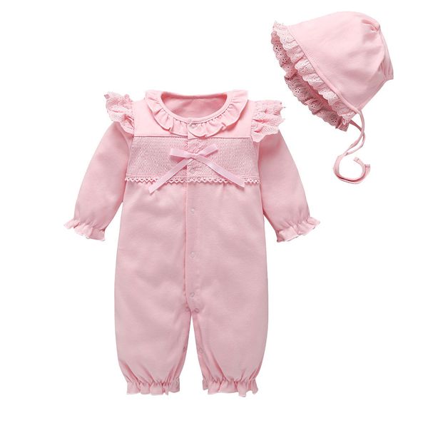 

newborn baby girl clothes lace flowers jumpsuits & hats clothing sets princess girls footies for 2019 autumn baby body suits 30 t200706, Blue