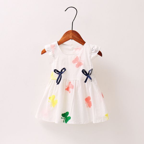 

infant girls fashion dresses summer baby girls bow butterfly derss newborn summer dress children princess baby dress, Red;yellow