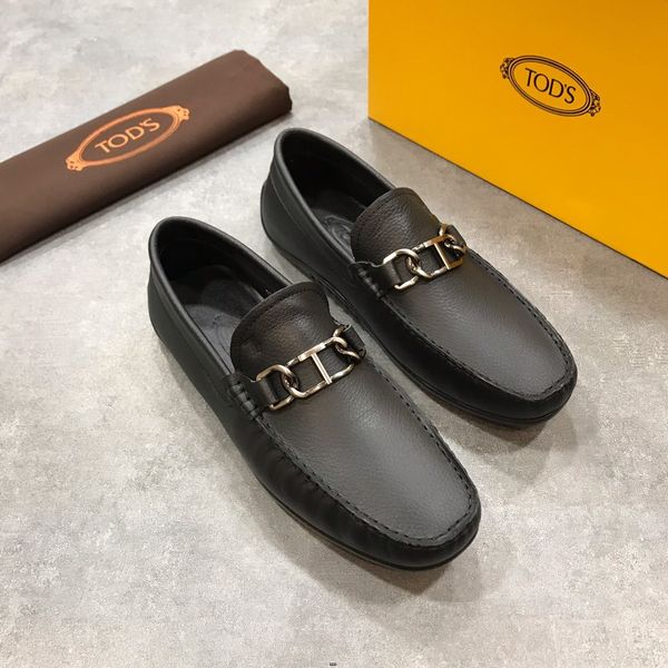 

brown blue genuine leather shoes new 2018 spring summer loafers men's flats men casual shoes driving footwear breathable, Black