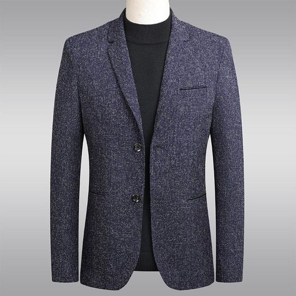 

men's suits & blazers fashion men slim fit blazer formal suit jacket one button casual coat long sleeve dress spring polyester g3, White;black