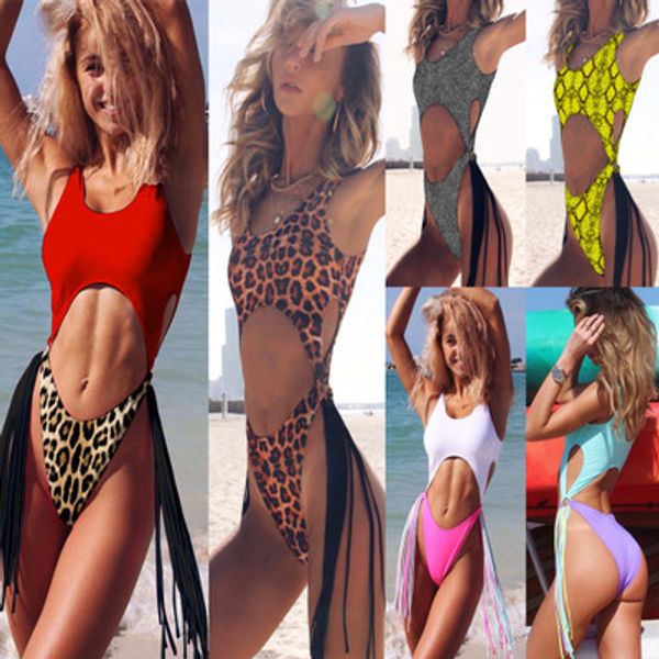 

leopard hollowed steel rim bikini set swimsuit maillot femme 2019 thong bikinis swim bathing suit women beachwear monokini bather