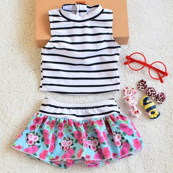 

юбка девушки девушки расколоть двухсекционных ребенок детской девушки девушки юбки раскола бикини из двух частей купальника бикини купальник, White;black