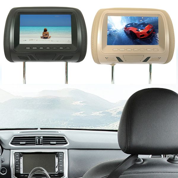 

7 inch car monitors mp5 player tft led screen headrest monitor support av/usb/sd input/fm/speaker/car camera dvd display video 5