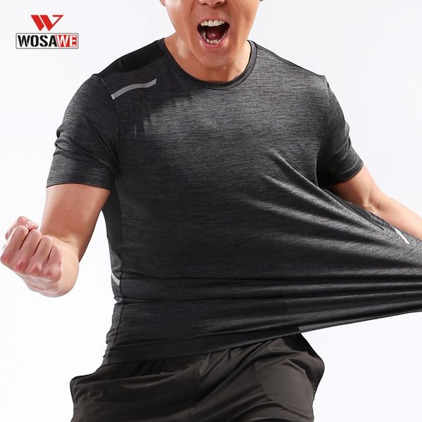 

wosawe motorbike shirt quick dry t-shirts running fitness slim fit tee breathable short sleeve t-shirt for leisure cycling