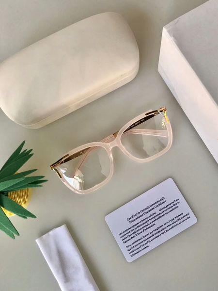 

luxury- frame women men brand designer eyeglass frames designer brand eyeglasses frame clear lens glasses frame oculos with case 2689, Silver